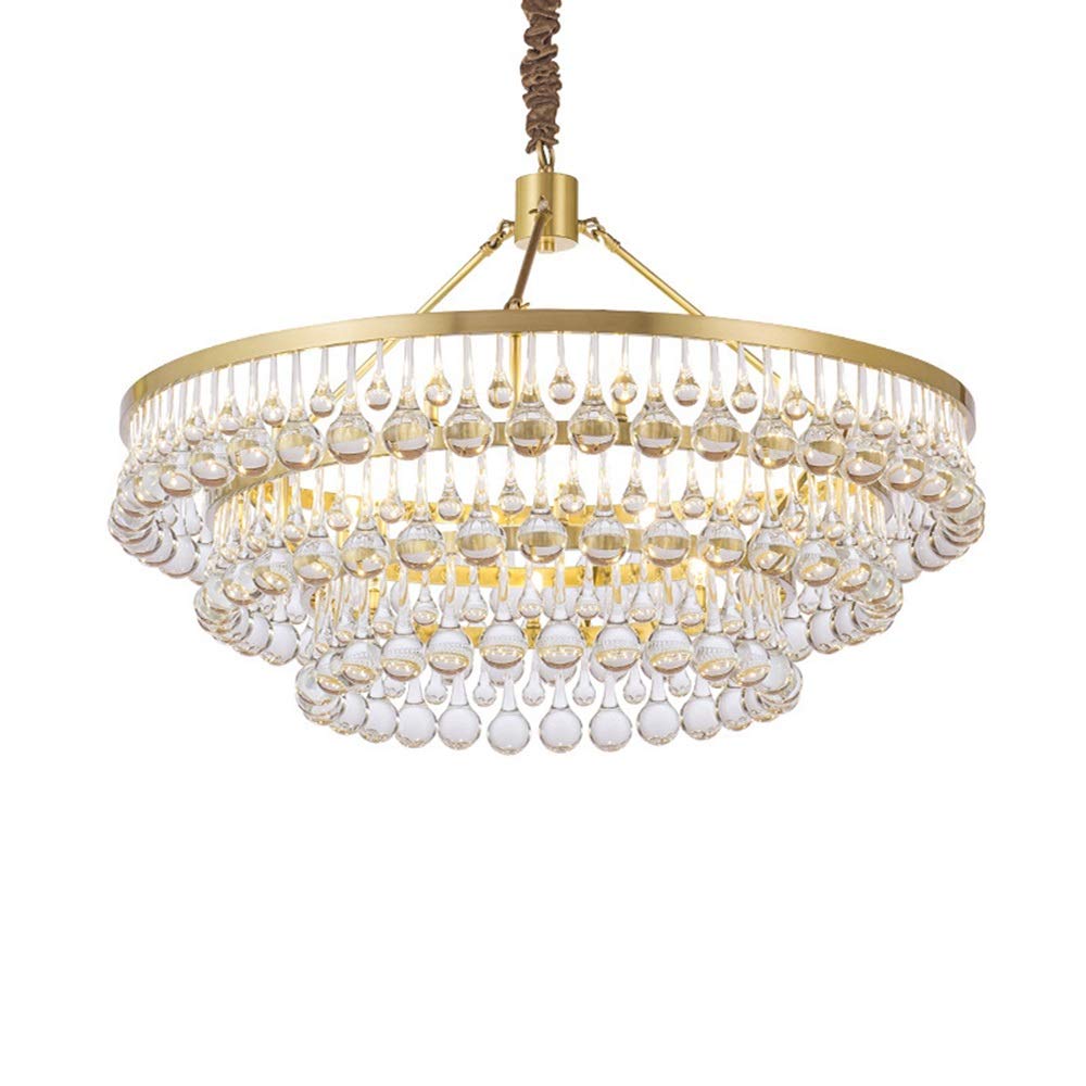 Modern Crystal Ceiling Pendant Light - Luxury Water Drop Chandelier for Dining Room, Living Room, Hotel & Restaurant Decor - Postmodern Designer Lighting Fixture for Elegant Atmosphere