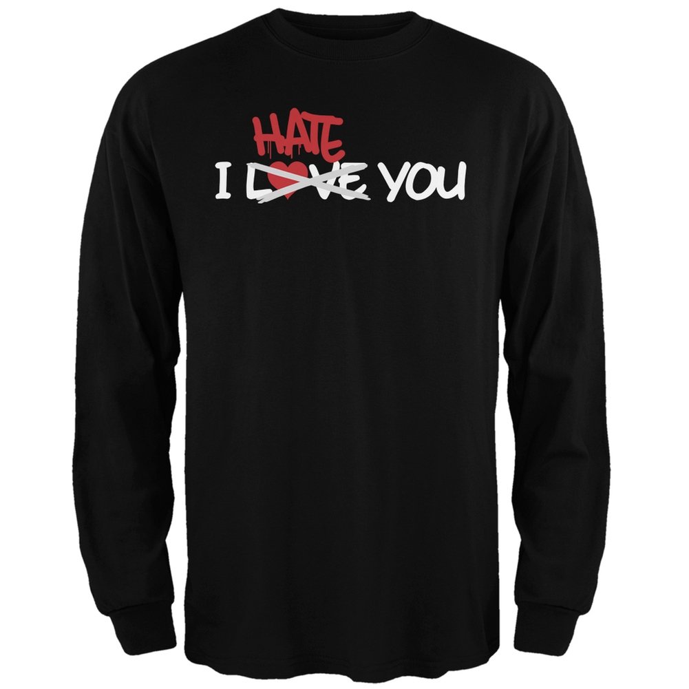 Old Glory I Hate You Black Adult Long Sleeve T-Shirt - Large Size | Patriotic Graphic Tee for Men & Women | Perfect for Protest Rallies, Political Events & Casual Wear