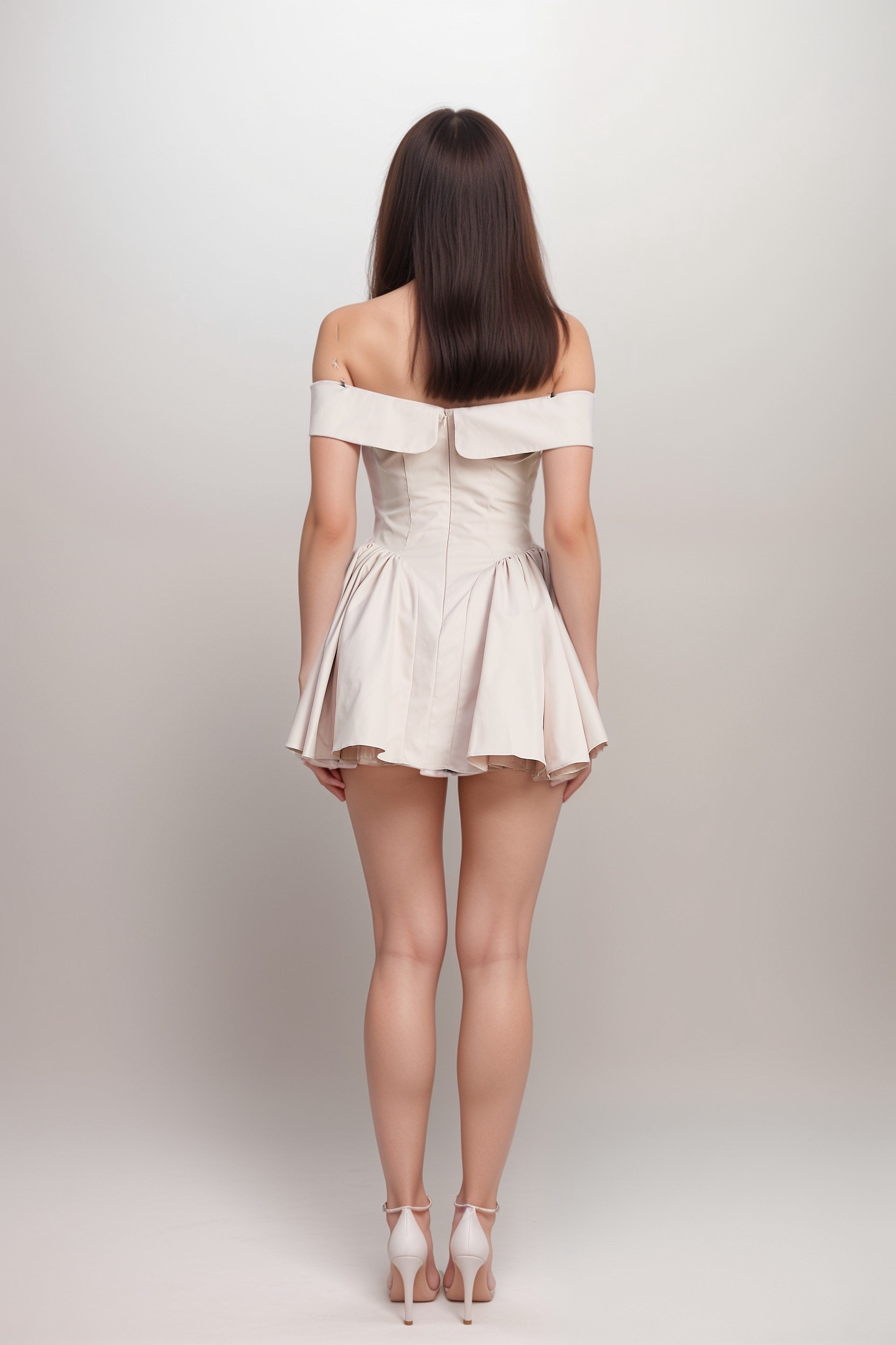 Diane High Waist Pleated Mini Dress - Flowy A-Line Skater Dress for Women, Perfect for Parties, Dates & Casual Outings