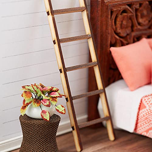 Miniature Ladder with Tread for Dollhouse - DIY Craft & Home Decor