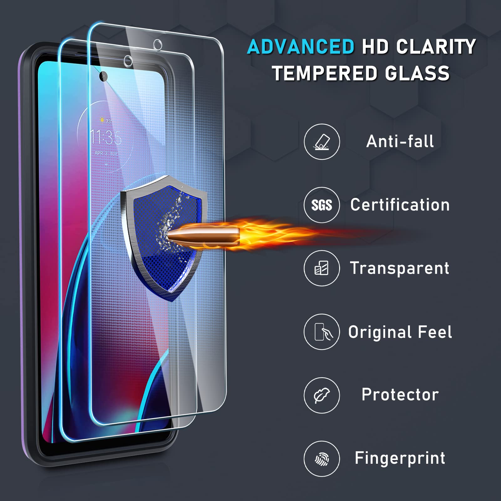 Janmitta Heavy Duty Shockproof Case for Moto G 5G 2022 - Full Body Protective Cover with Built-in Rotatable Metal Ring Holder & Kickstand + Screen Protector (Lavender) | Perfect for Outdoor Activities, Travel, and Daily Protection