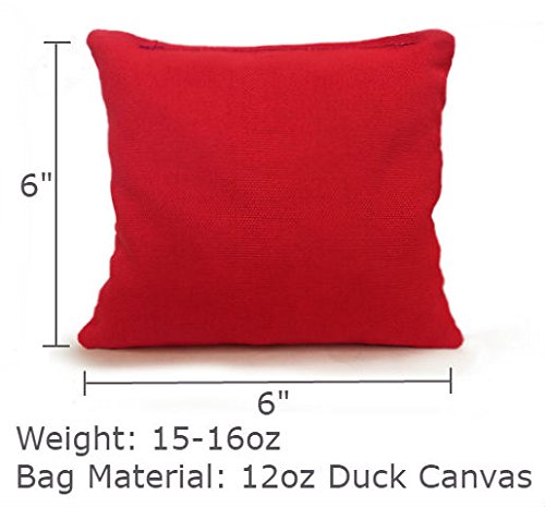 8 Standard Corn Filled Regulation Duck Cloth Cornhole Bags Set - Professional Outdoor Lawn Game Accessories for Backyard Parties, Tailgating & Picnics
