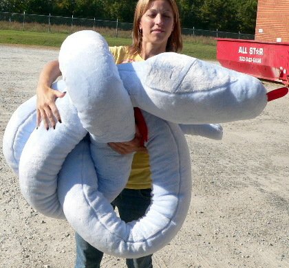18 Feet Long Giant Plush Stuffed Snake - Extra Large Sky Blue Soft Toy - Handmade in USA - Perfect for Kids' Rooms, Nursery Decor, and Playtime Fun