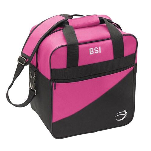 BSI Solar III Single Tote Bowling Bag for Women - Pink & Black Design - Perfect for League Play, Practice Sessions & Bowling Tournaments