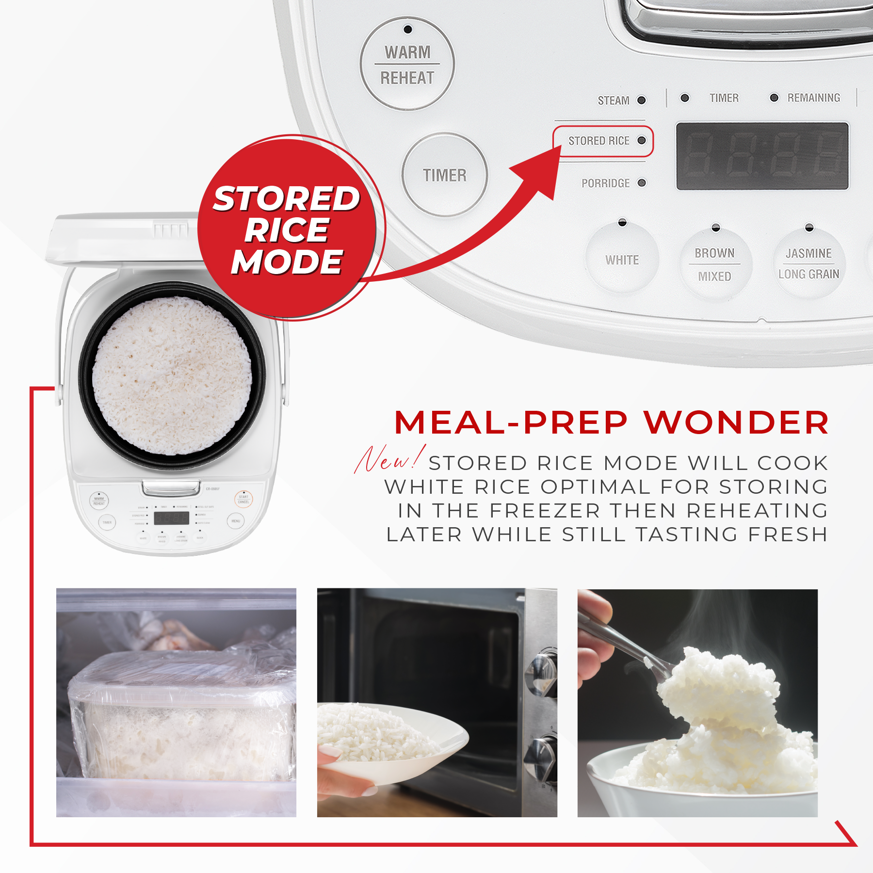 6 Cup Micom Rice Cooker (CR 0605F) - Smart Fuzzy Logic Technology, Keep Warm Function, Non-Stick Inner Pot - Perfect for Small Families, Dorm Rooms & Meal Prep