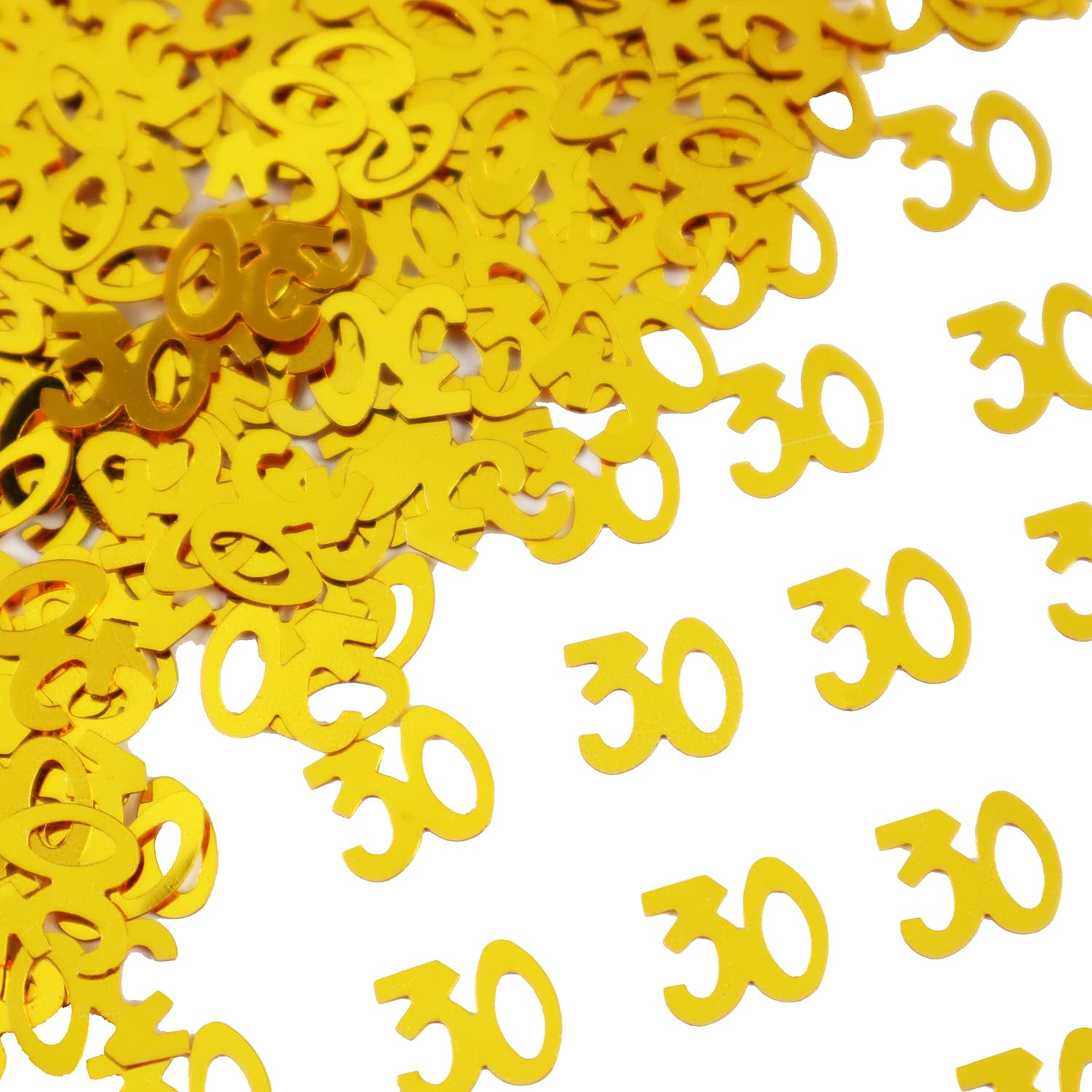 30th Birthday Confetti - Gold Number 30 Table Confetti for Birthday & Anniversary Party Decorations | Perfect for 30th Birthday Celebrations, Table Scatters, and Party Supplies