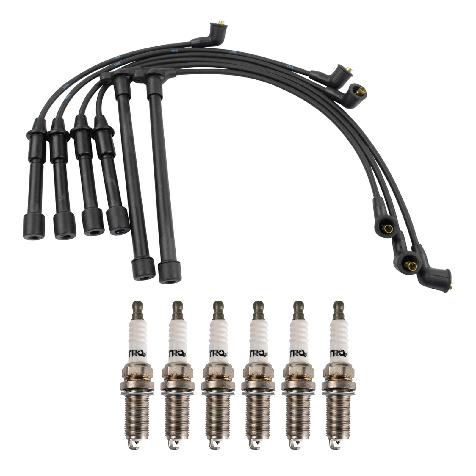 High Performance Ignition Kit with Spark Plugs & Wires - Compatible with 1997-2000 INFINITI QX4, 1999-2001 Nissan Frontier, 1996-2000 Pathfinder, 2000-2002 Xterra - Improve Engine Power & Fuel Efficiency for Off-Road & Daily Driving