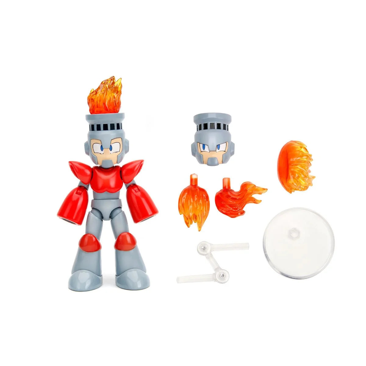 Mega Man Fire Man 1:12 Scale Collectible Action Figure - Perfect for Display, Gaming Enthusiasts & Anime Fans