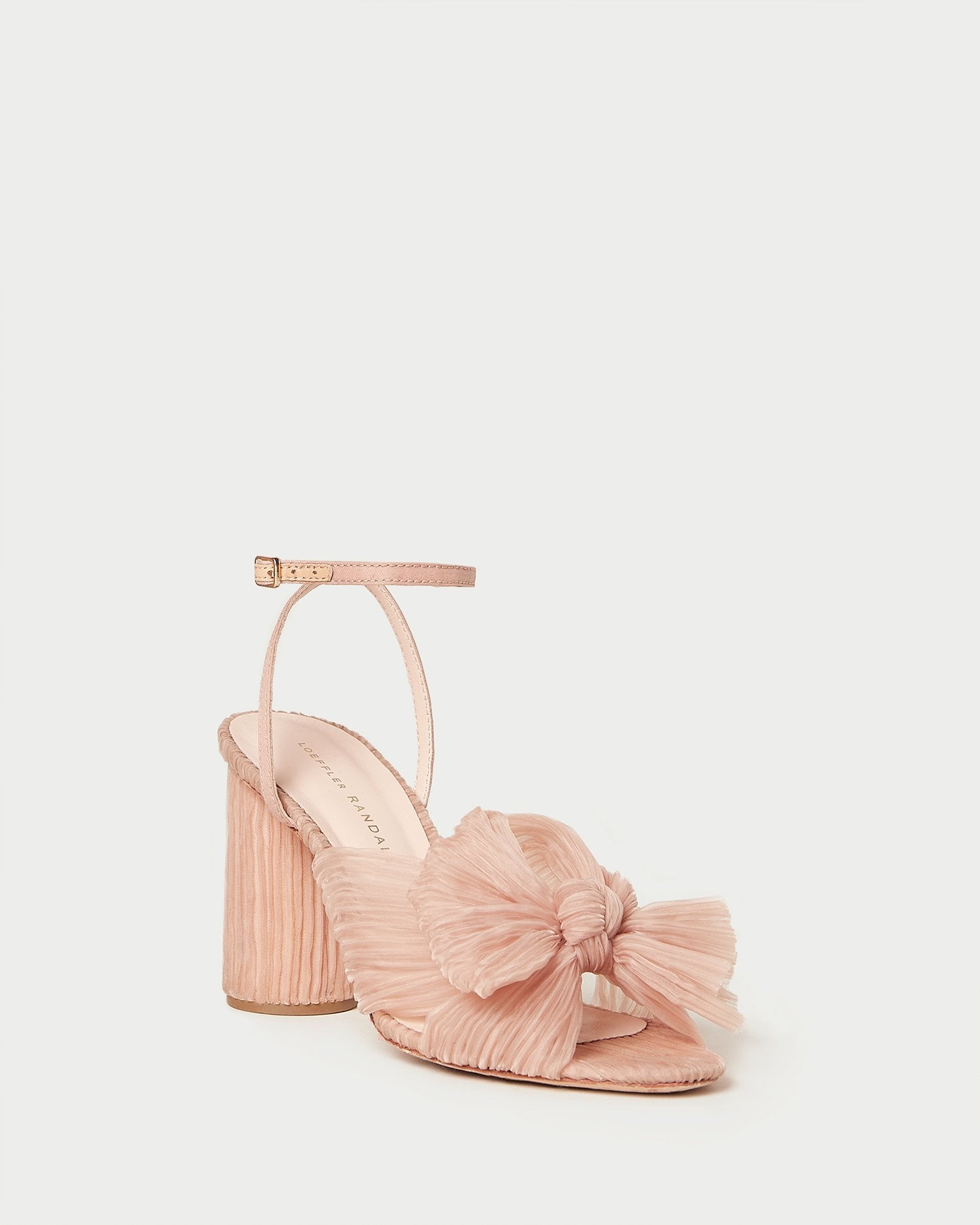 Elegant Camellia Pleated Bow Heel Shoes for Women - Perfect for Weddings, Parties & Special Occasions