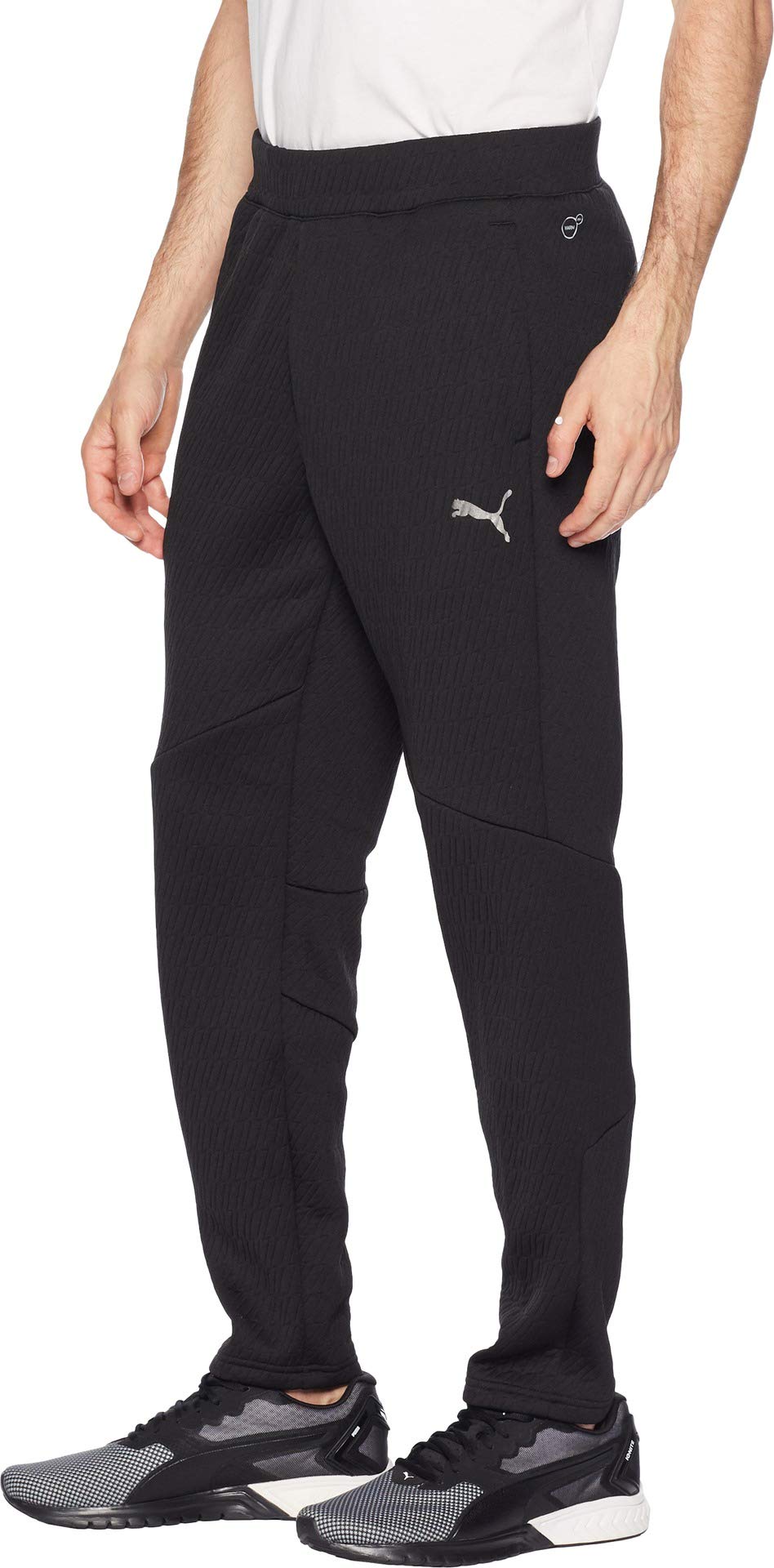 PUMA Men's Vent Knit Athletic Pants - Breathable Workout Joggers for Running & Training, Black, Size M | Gym & Casual Wear