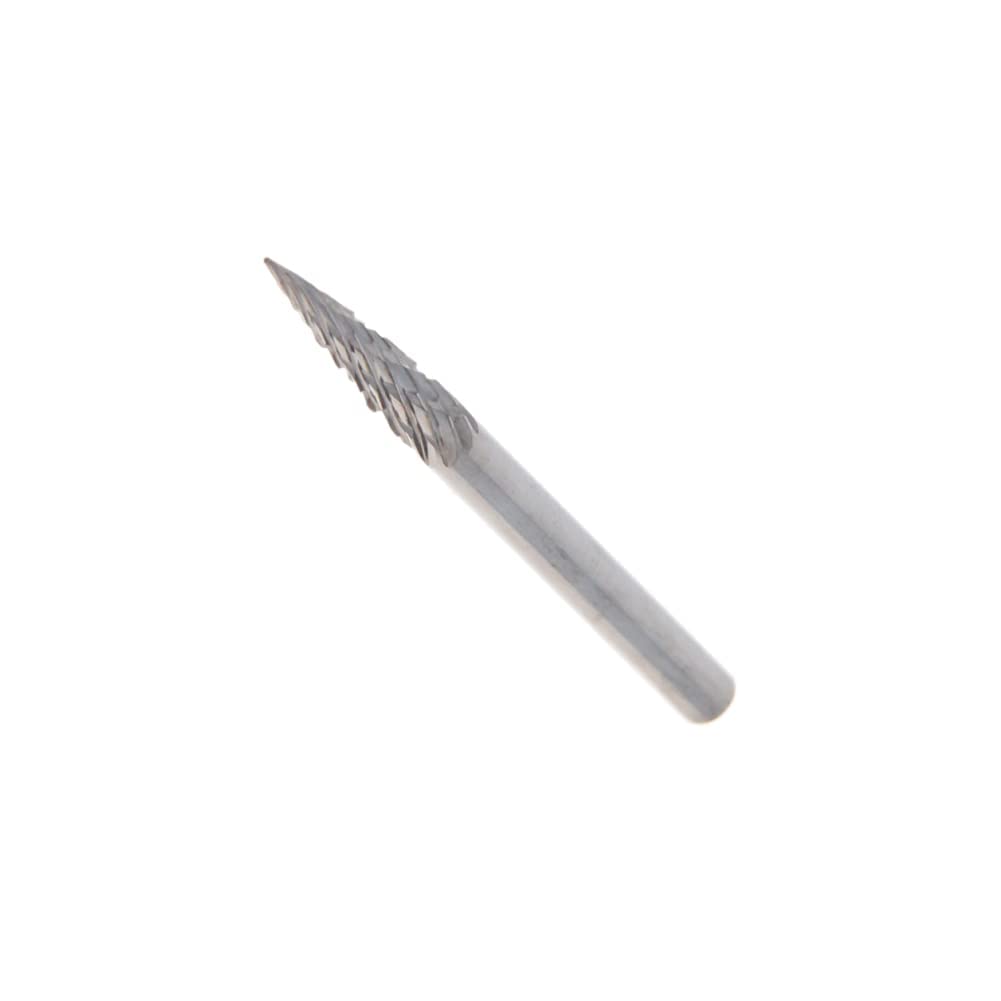 Auniwaig 3mm Double Pattern Tungsten Steel Rotary Files - 1/8