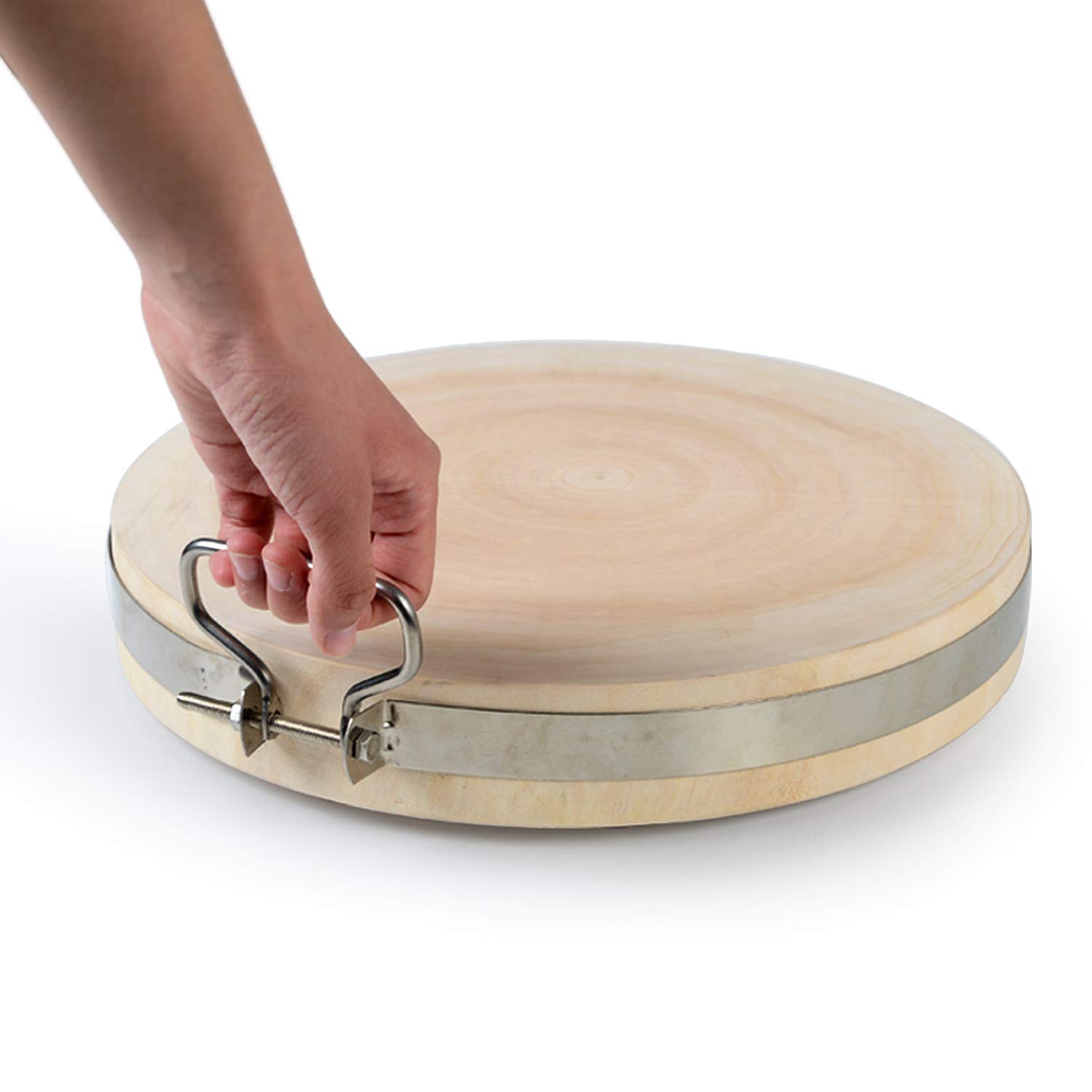 Premium Natural Wood Cutting Board - Solid Willow/Sapele Wood, Glue-Free & Chemical-Free, 32cm/12.6