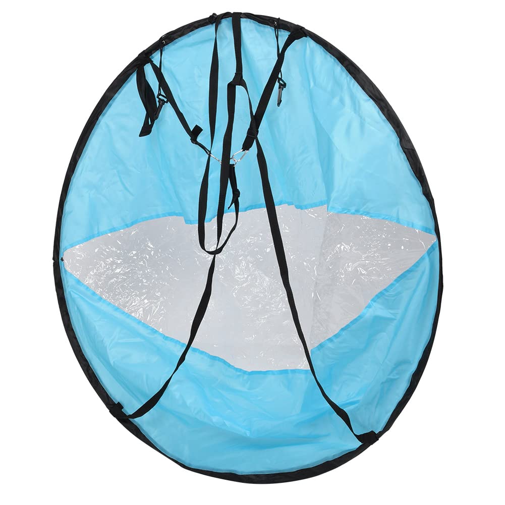 GOWENIC Foldable Downwind Sail for Kayak Canoe Boat - Lightweight Spinnaker Sail with Storage Bag - Lake Blue - Perfect for Surfing, Paddle Boarding & Water Sports Adventures