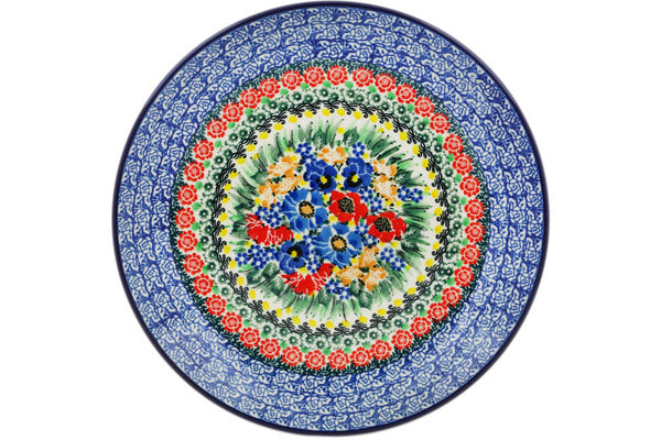 10-Piece Poppy Dot Dinner Plate Set - Elegant and Durable Porcelain Plates for Everyday Dining, Parties, and Special Occasions