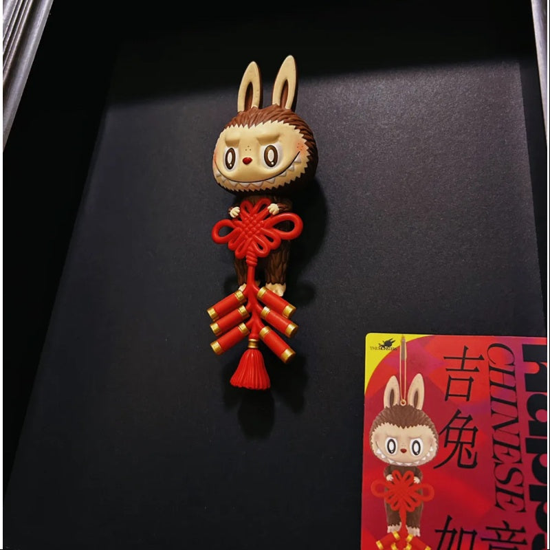 Labubu Pop Mart Three! Two! One! Chinese New Year Series Wishes Granted Collectible Figure - Limited Edition Lunar New Year Gift for Collectors & Fans | Home Decor, Office Display, Birthday Present