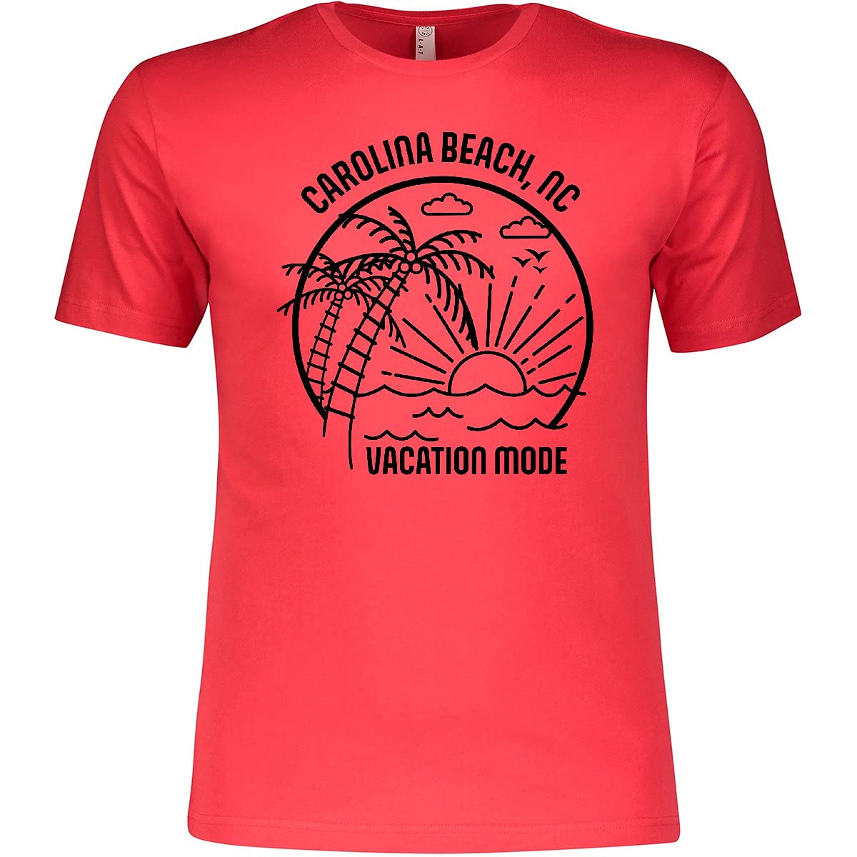 Inktastic Summer Vacation Mode Carolina Beach North Carolina T-Shirt - Comfortable Graphic Tee for Beach Lovers & Travel Enthusiasts - Perfect for Summer Trips, Coastal Getaways & Casual Outings