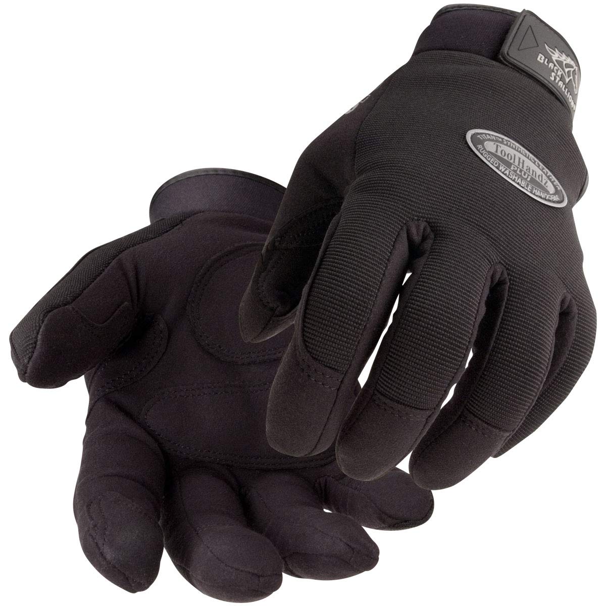 Black Stallion 99PLUS Tool Handz PLUS Reinforced Snug-Fitting Synthetic Gloves - Large Size for Construction and Heavy-Duty Work