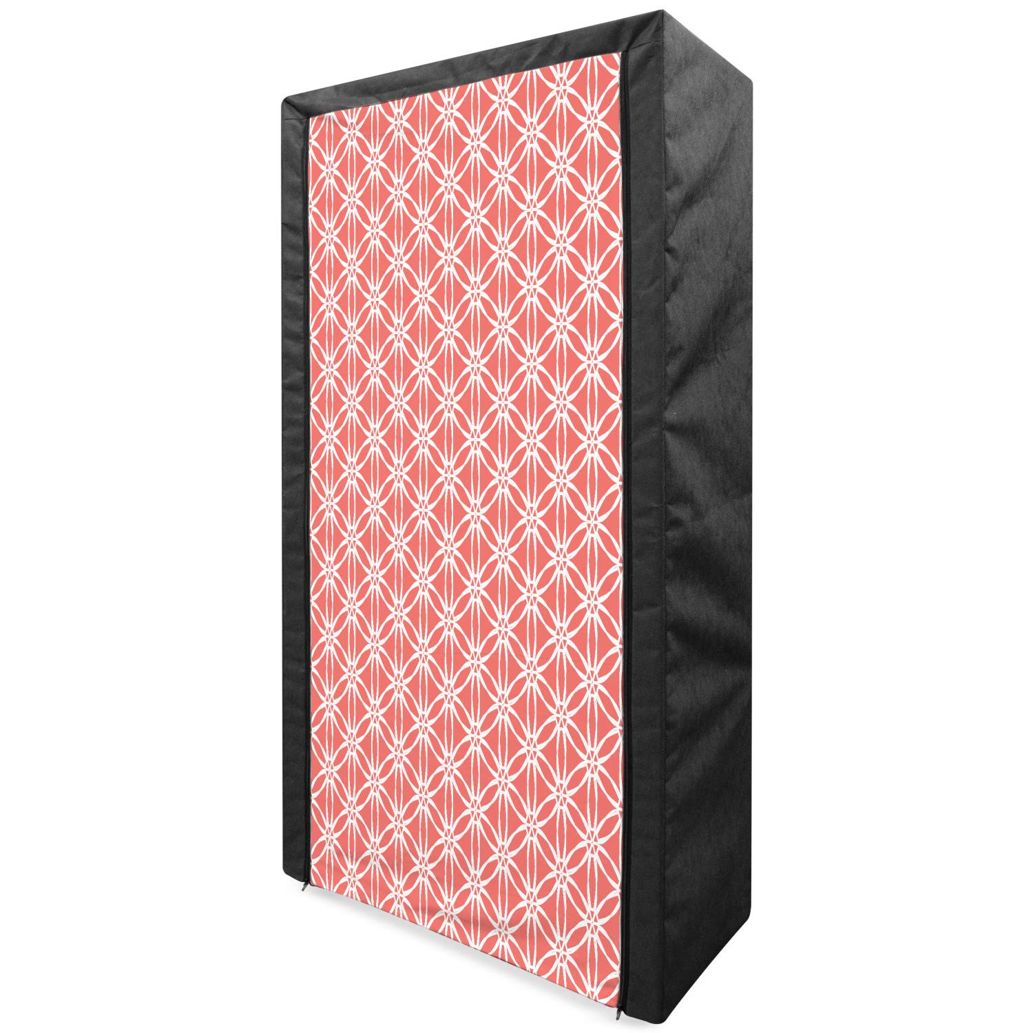Ambesonne Coral Portable Fabric Wardrobe with Shelves - 33.5