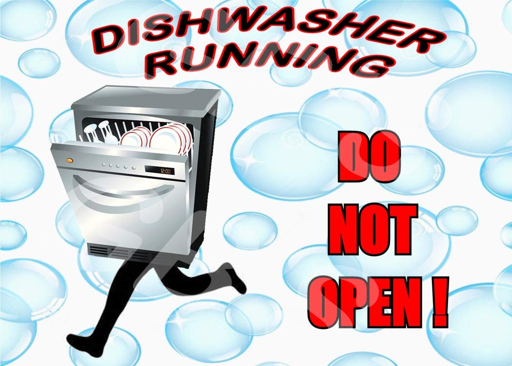 Funny Dishwasher Running Novelty Magnet - Perfect for Kitchen Decor, Fridge Accessories & Gag Gifts