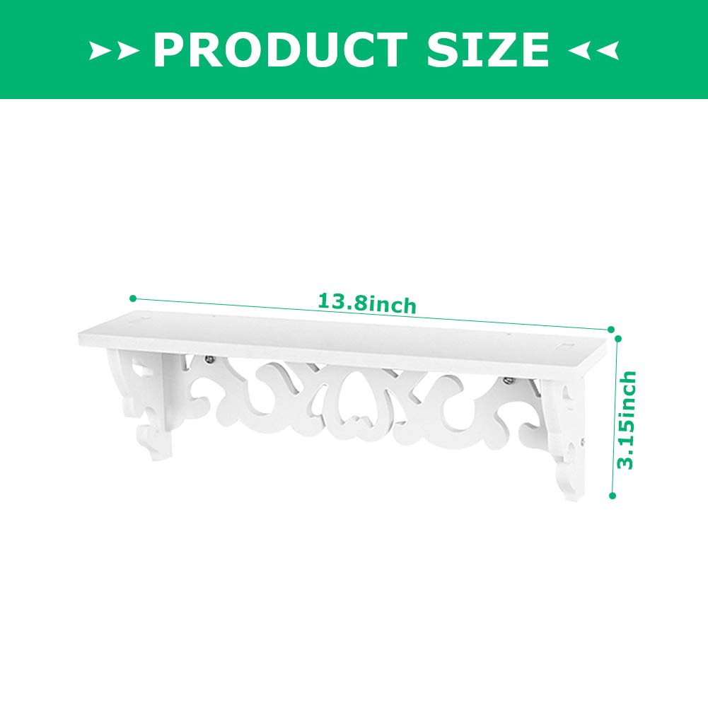Ejoyous White Floating Wall Shelf - 14.57