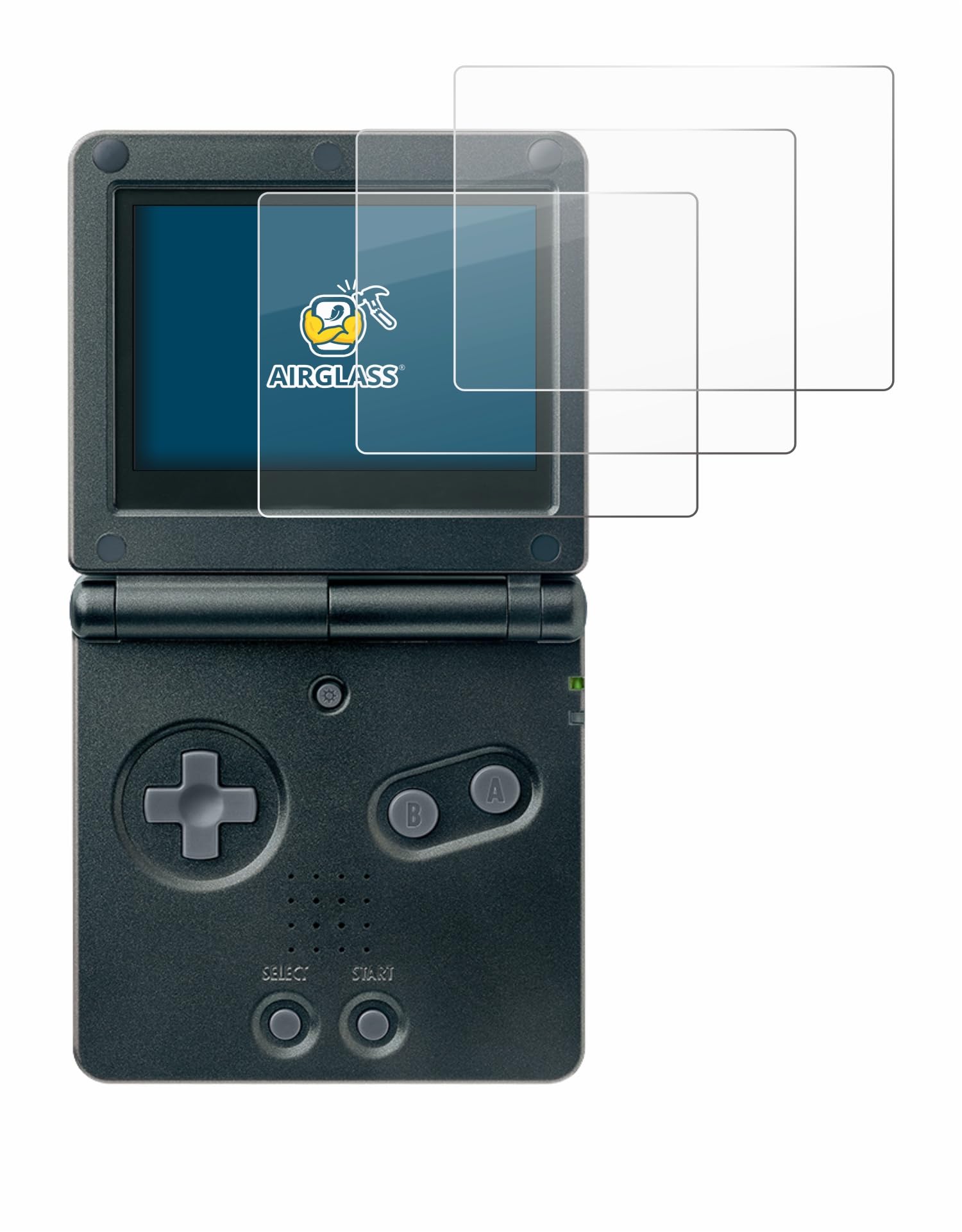 Brotect 9H Tempered Glass Screen Protector for Nintendo Gameboy Advance GBA SP (3-Pack) - Anti-Scratch, HD Clear - Perfect for Gaming Protection & Long-Lasting Use