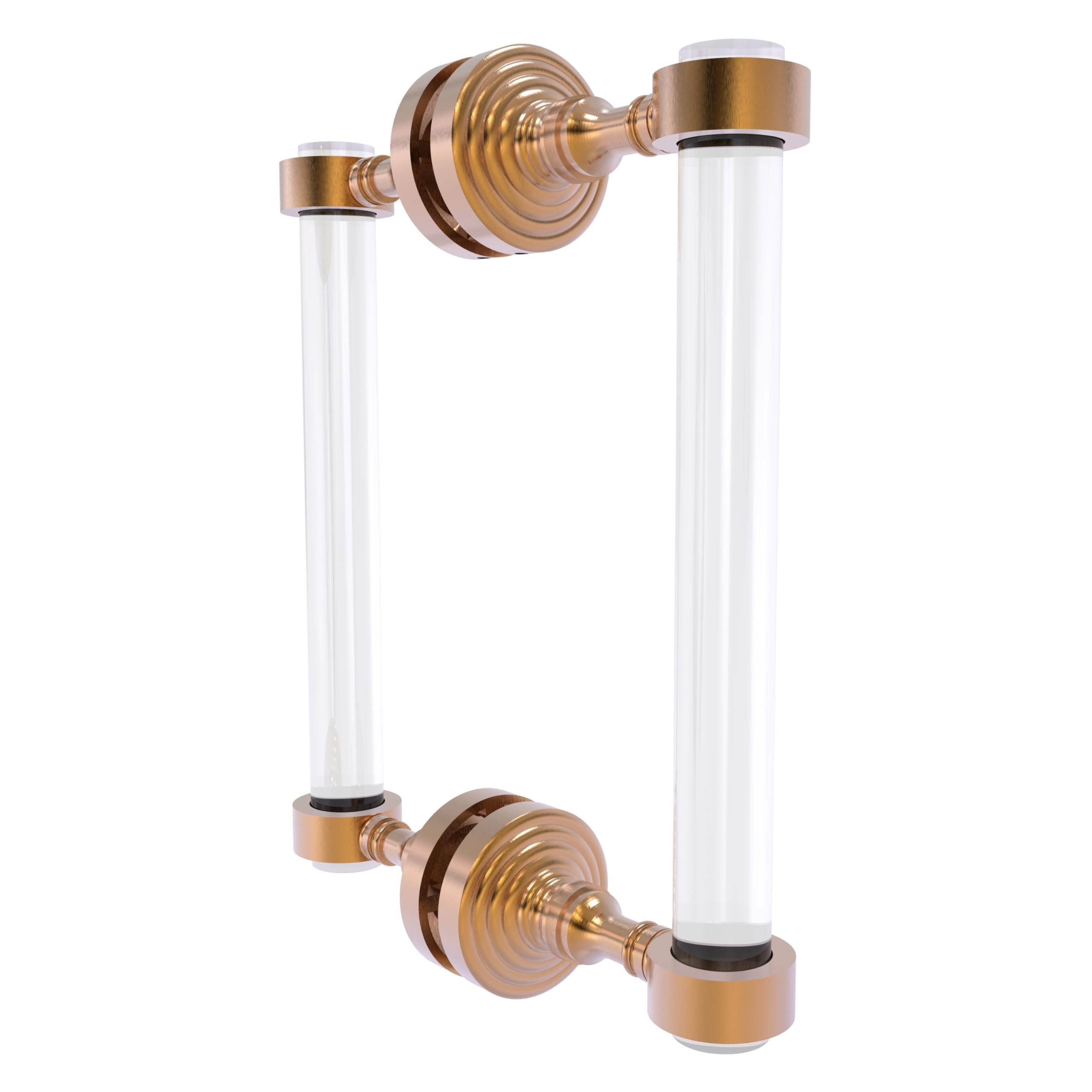 Allied Brass PG-406-8BB-BBR 8 Inch Brushed Bronze Shower Door Handle - Pacific Grove Collection - Perfect for Bathroom Renovation & Modern Shower Enclosures