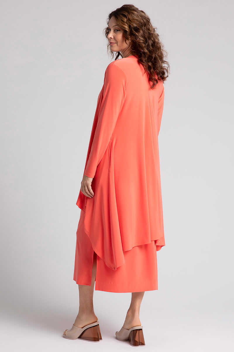 Soft Coral Flutter Duster Cardigan for Women - Lightweight Open Front Long Knit Sweater for Spring & Fall | Perfect for Office, Date Night and Casual Outings