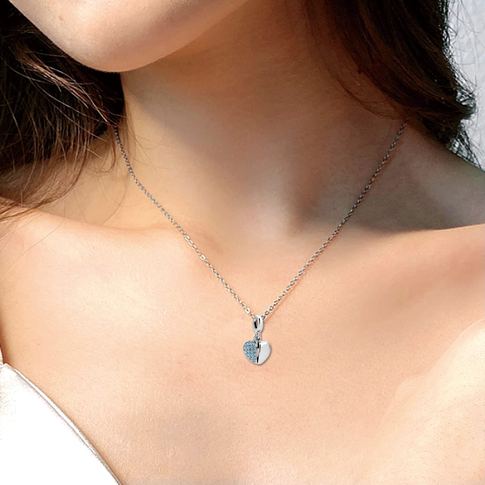 KunBead Jewelry Nana Nan Nanny Love Openable Heart Birthstone Crystal Dangle Charms - Compatible with Pandora Bracelets for Women | Perfect Gift for Mother's Day, Anniversary & Valentine's Day