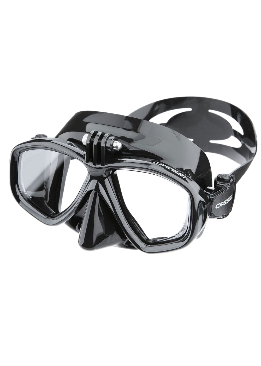 Cressi Action Snorkeling Mask with GoPro Mount - Full Face Snorkel Mask for Underwater Photography & Scuba Diving - Perfect for Beach Vacations & Ocean Adventures