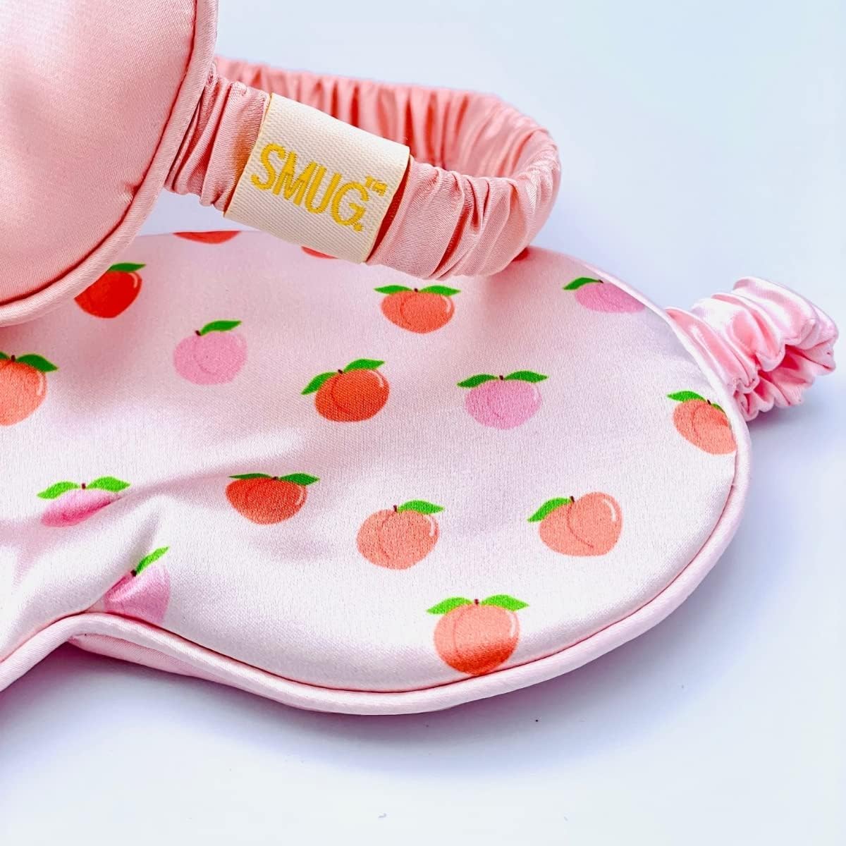 SMUG Satin Sleep Mask for Women & Men - Soft & Breathable Eye Mask for Sleeping, Travel & Relaxation - Blocks Light, Reduces Dark Circles & Nourishes Skin - Perfect for Night Use, Airplane Travel & Nap Time - Pink