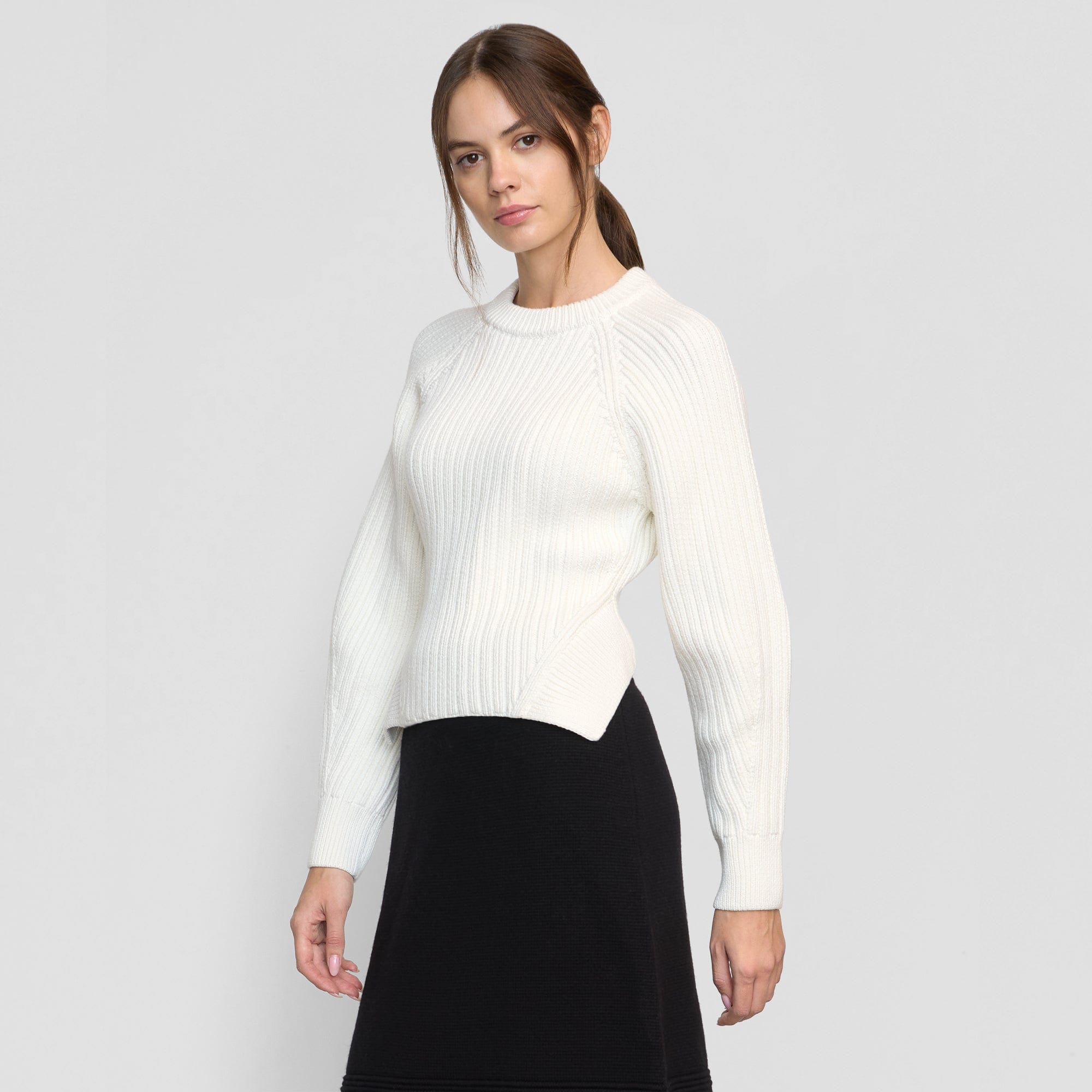 Iona Organic Cotton Cropped Sweater for Women | Eco-Friendly Casual Pullover | Perfect for Spring & Fall Layering