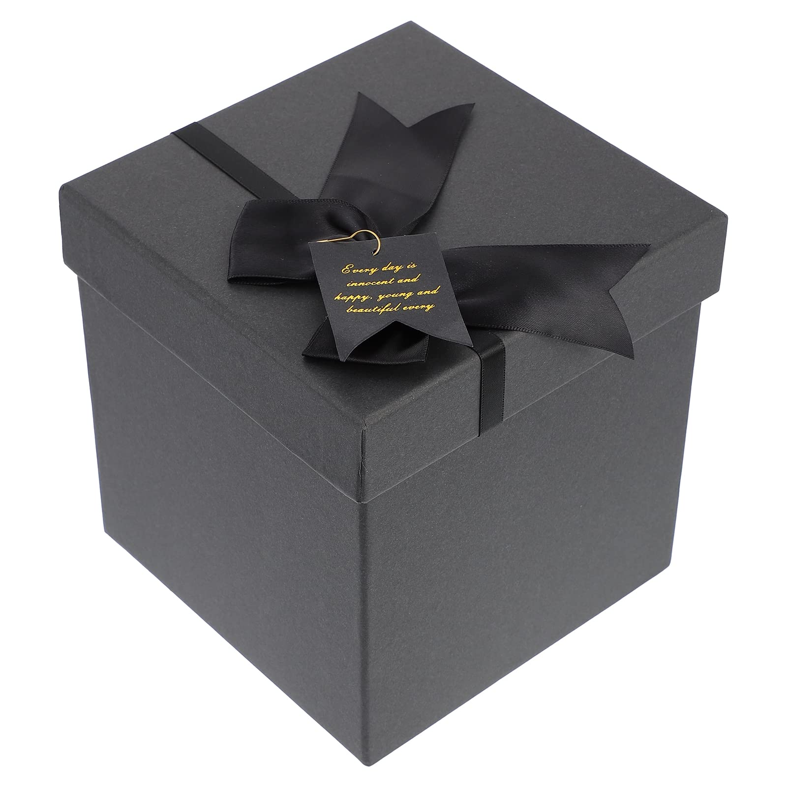 ABOOFAN Large Gift Box for Wedding & Party Supplies - Elegant Black Gift Wrapping Box for Birthday, Anniversary, Baby Shower & Special Occasions