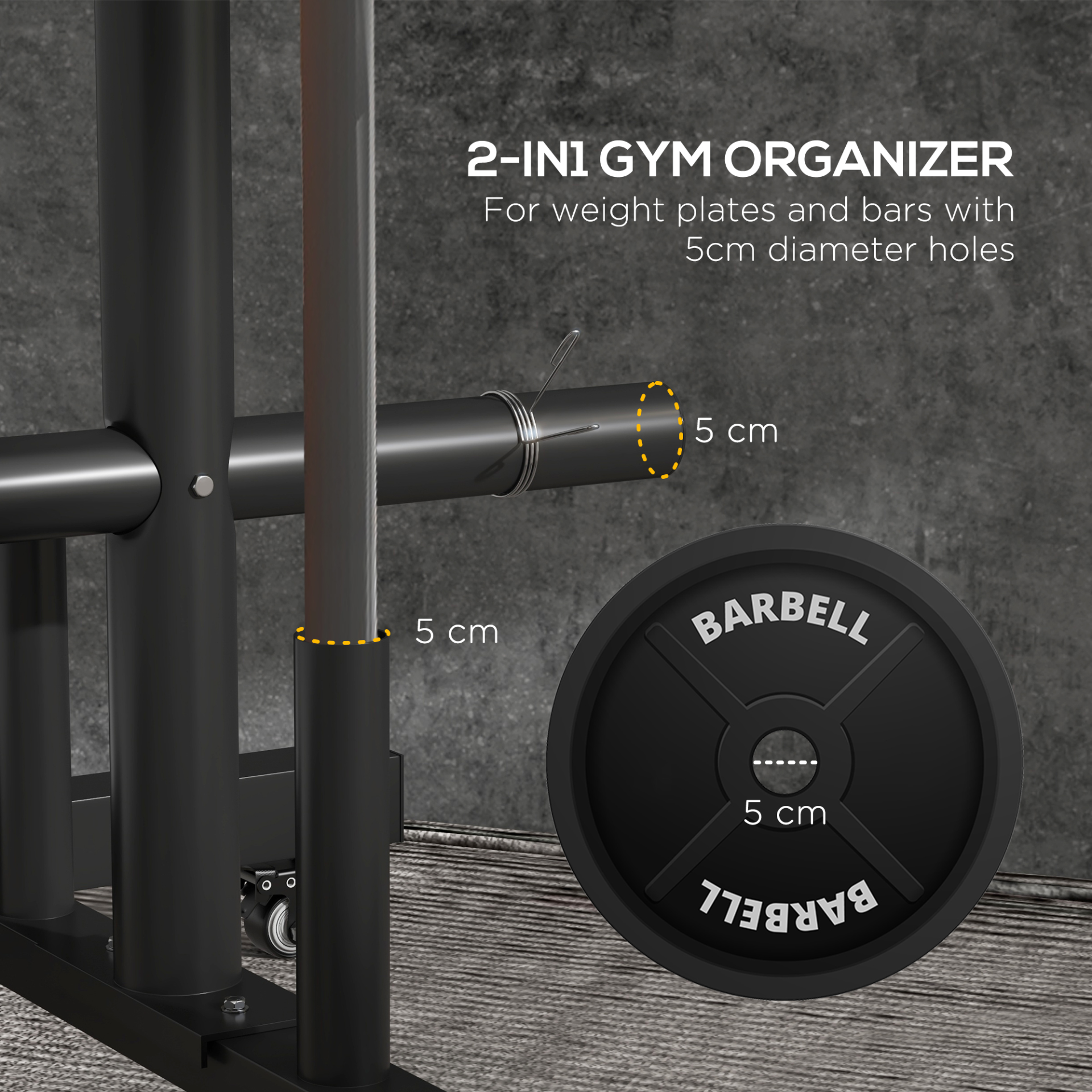 3-Tier Olympic Weight Plate Rack with Wheels - Heavy Duty Weight Tree Organizer for 2 Inch Plates & Bars | Perfect for Home Gym, CrossFit & Commercial Fitness Centers