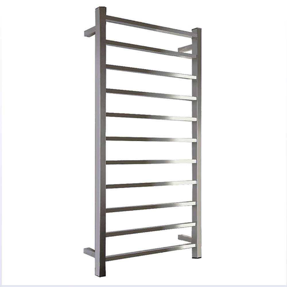 Ybzx Electric Heated Towel Rail - 11 Bar Wall Mounted Stainless Steel Towel Warmer & Drying Rack for Bathroom (110W, Hardwired) | Fast Drying & Warm Towels for Spa-Like Luxury