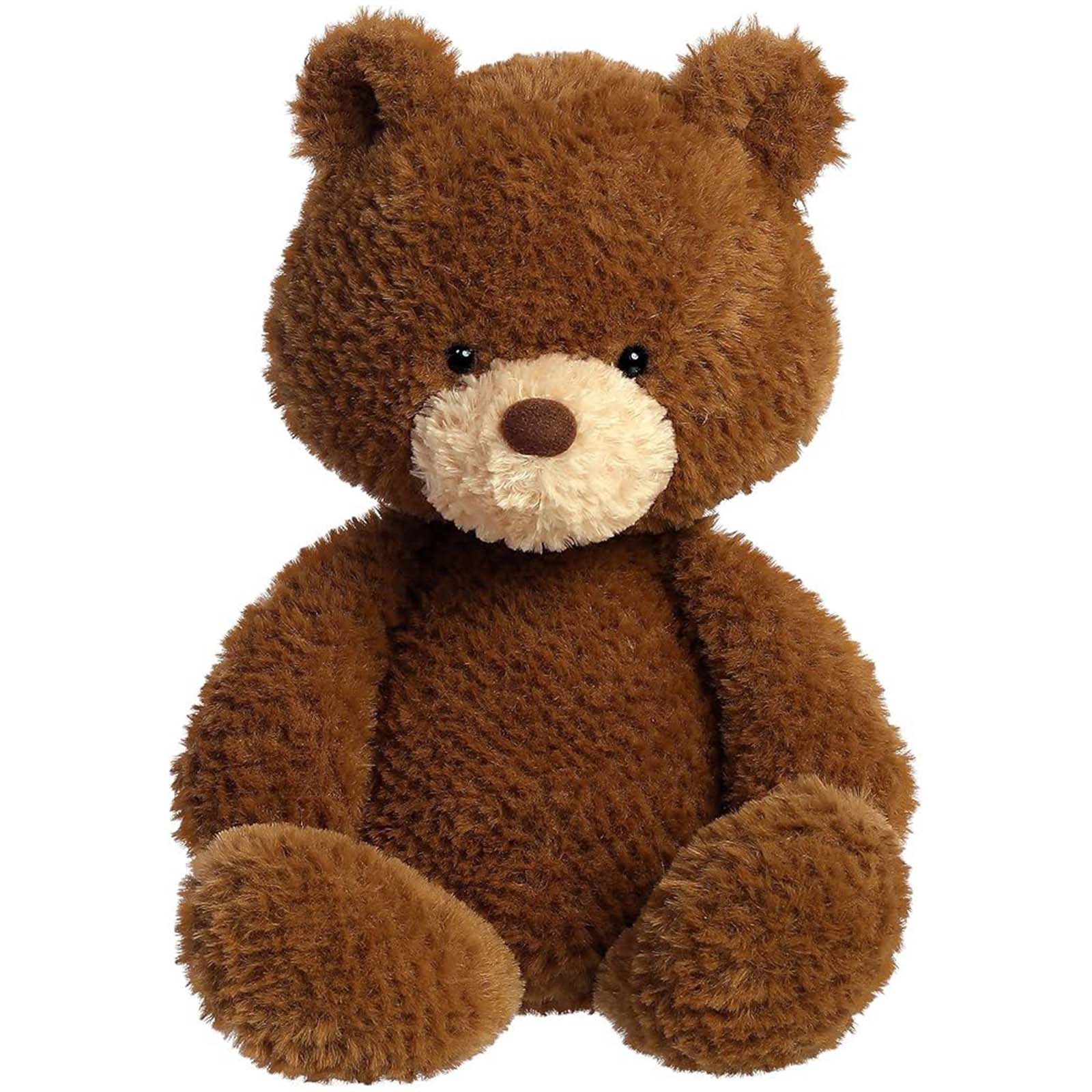 Aurora Riley Bear Brown 13 Inch Plush Stuffed Animal Toy - Perfect for Kids' Bedroom Decor, Birthday Gifts & Cuddling Companion