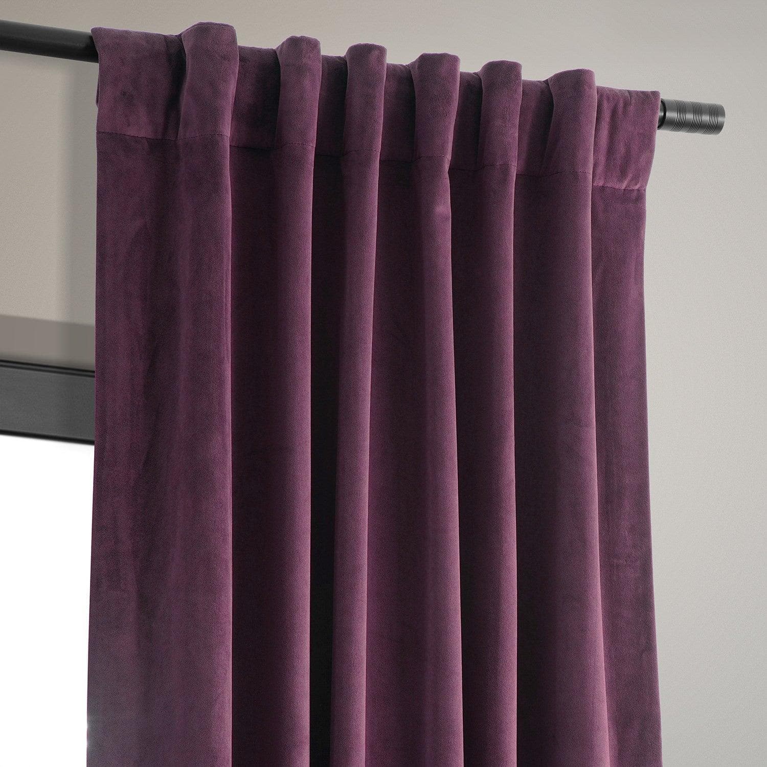 Premium Cabernet Signature Velvet Blackout Curtains - Thermal Insulated Room Darkening Drapes for Bedroom, Living Room & Home Theater (52
