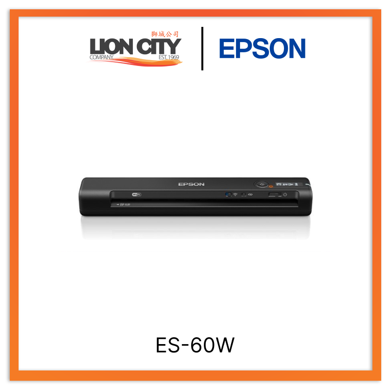 Epson WorkForce ES-60W Wireless Portable Document Scanner for Home Office - Fast, Compact & Mobile Scanning for Receipts, Photos & Business Documents