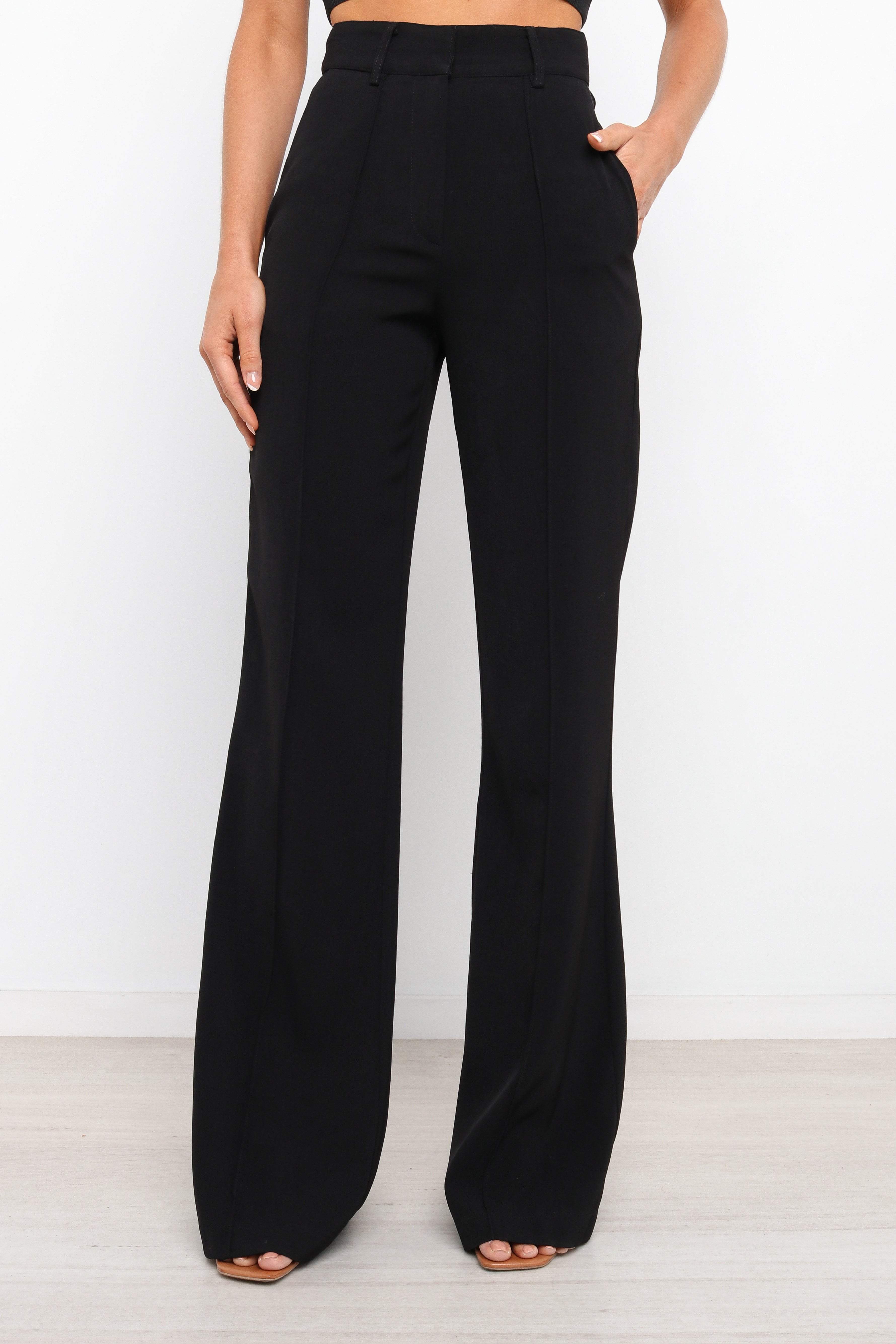 Burland Black Pants for Men - Comfortable Slim Fit Stretch Trousers for Office, Casual & Travel Wear
