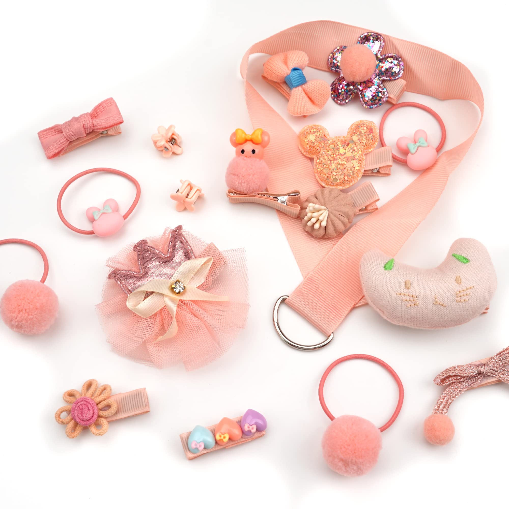 JOYOYO 54-Piece Baby Girls Hair Accessories Set - Soft Lined Hair Bows, Clips & Ponytail Holders for Toddlers & Kids | Perfect Gift for Christmas, Birthday & Holidays | Great for Daily Wear, Parties & Special Occasions