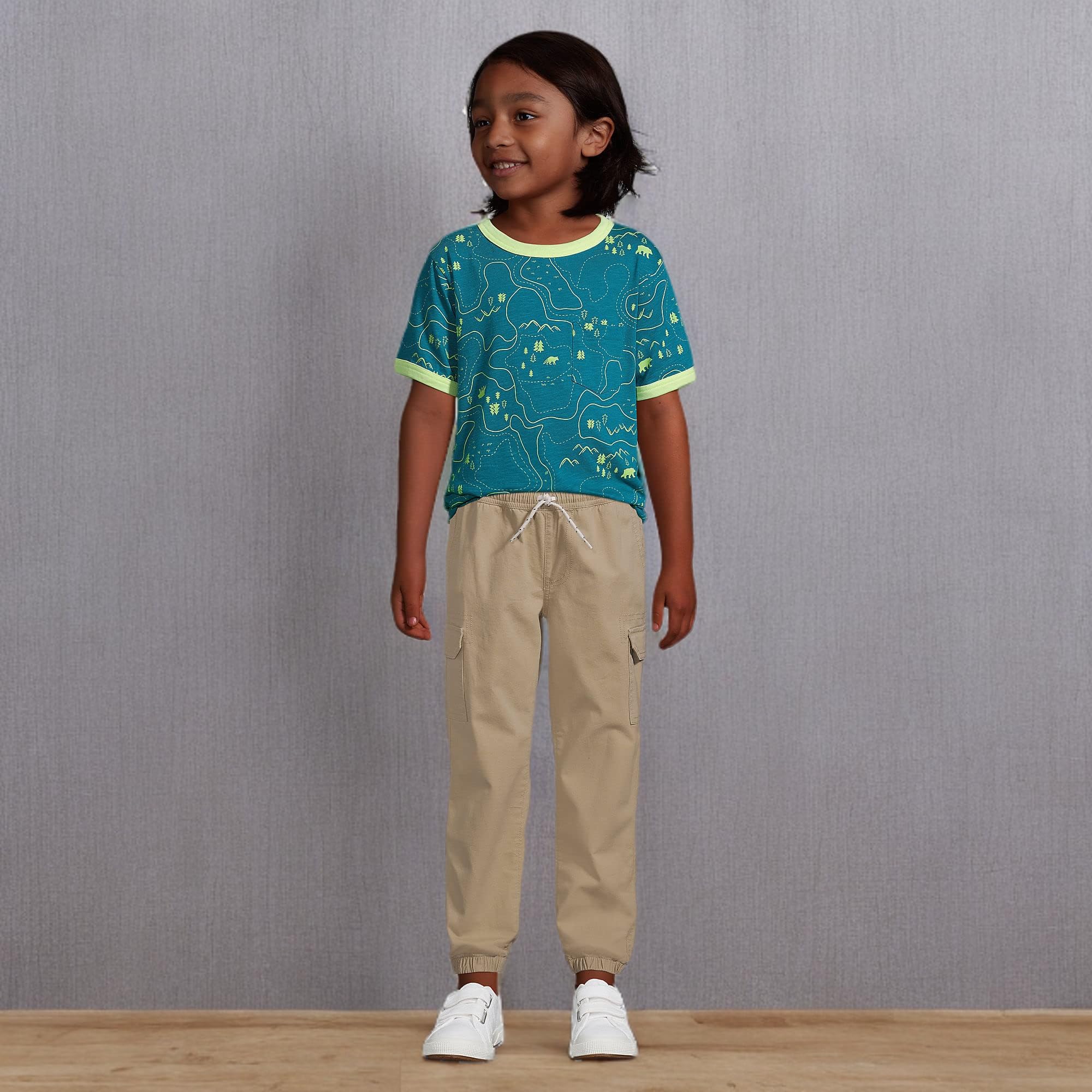 Lands' End Boys Iron Knee Pull-On Stretch Woven Jogger Pants - Comfortable Playwear for School, Outdoor Activities & Casual Wear