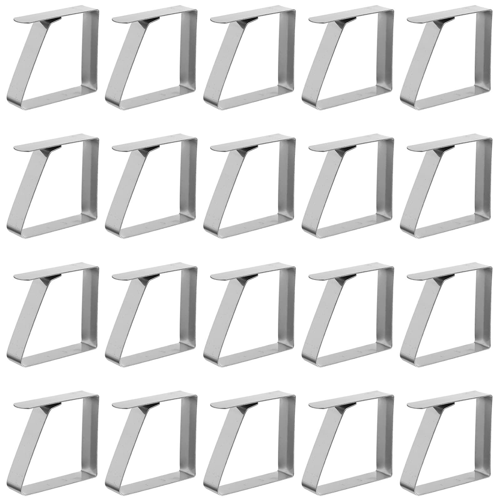 20 Pack Stainless Steel Tablecloth Clips - Adjustable Non-Slip Table Cloth Clamps for Outdoor Picnics, Parties & Kitchen Use - Heavy Duty Tablecloth Holders for Windy Days & Formal Dining