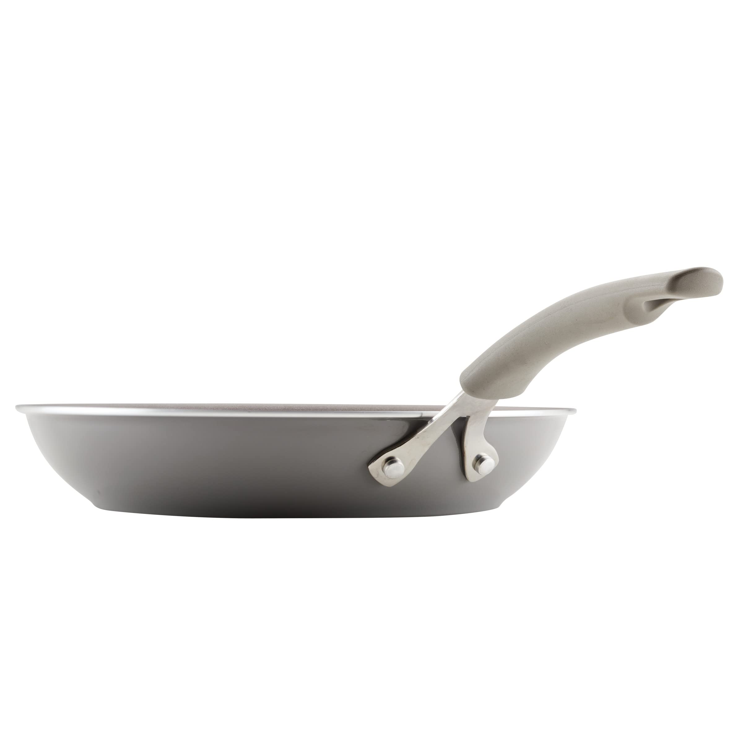 Rachael Ray Cook + Create Nonstick Frying Pan Set - 9.5 & 11.75 Inch Gray Skillets for Sauteing, Frying & Cooking | Perfect for Home Kitchen & Professional Chefs