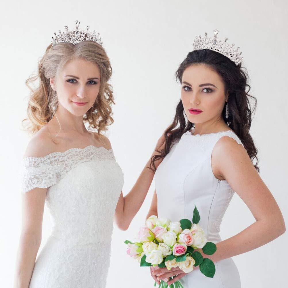 Sparkling Silver Rhinestone Tiara Crown for Women & Girls - Elegant Princess Headband for Birthday, Wedding, Prom, Christmas, Halloween Parties | Perfect Bridal Hair Accessory & Jewelry Gift