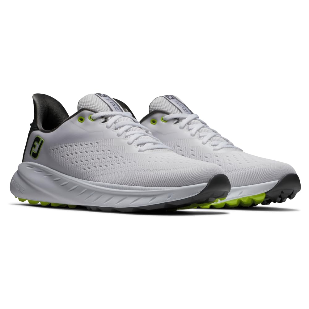 FootJoy Men's Flex XP Golf Shoes - Lightweight & Waterproof Spiked Golf Shoes for Men - Perfect for Walking the Course & All-Weather Play