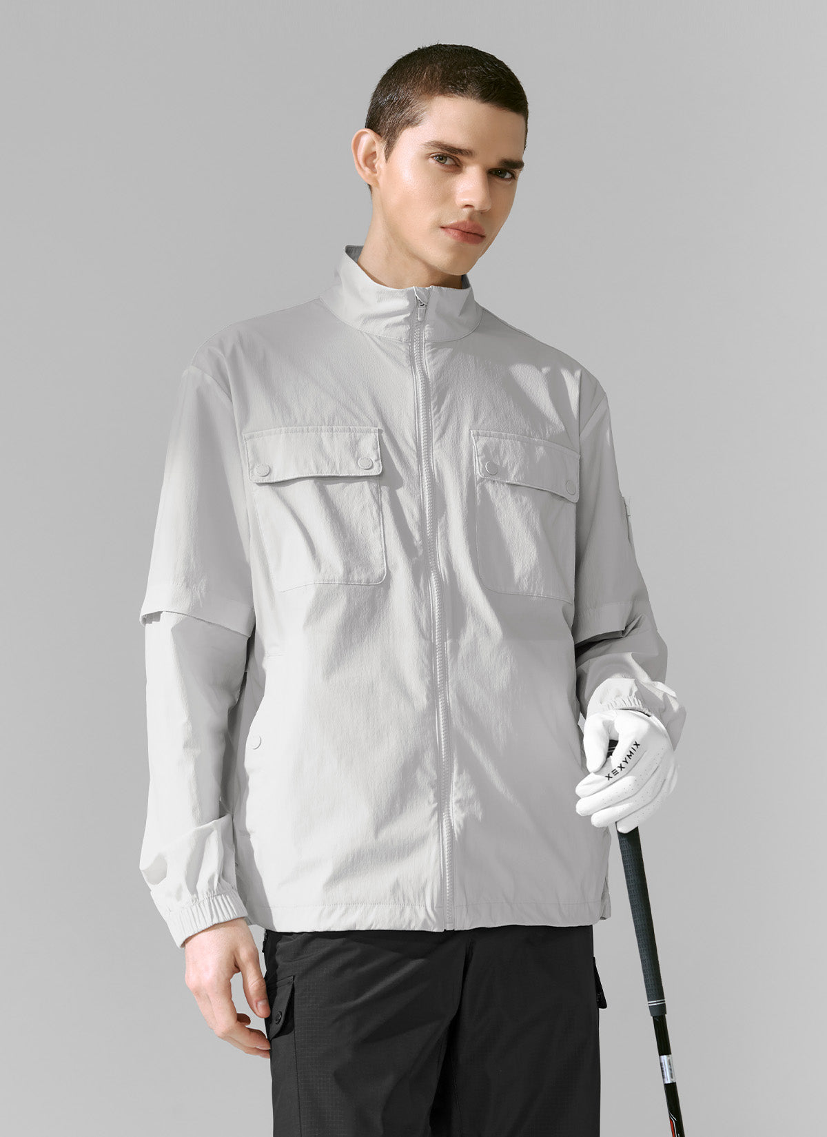 Big Pocket Detachable Jacket for Men & Women - Waterproof Windbreaker with Removable Hood - Perfect for Hiking, Camping & Outdoor Adventures