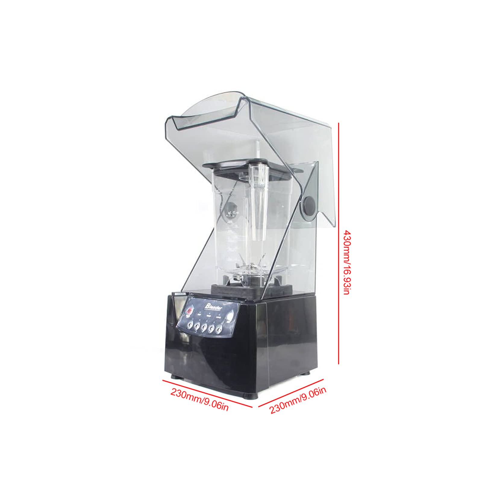 2600W Professional Commercial Blender - Soundproof Smoothie Maker with Shield Enclosure, Fruit Juicer & Mixer for Restaurants, Bars & Home Kitchens - PIOJNYEN Style #1