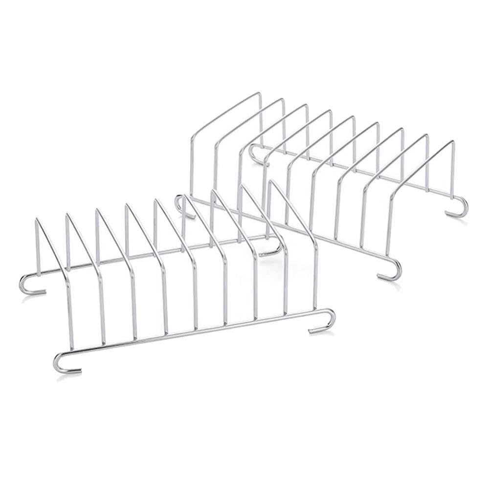 Viudecce 2-Piece Toast Bread Holder with 8 Slicing Holes - Stainless Steel Bread Cooling Rack & Organizer for Kitchen Countertop - Perfect for Toasting, Serving, and Storing Bread Slices