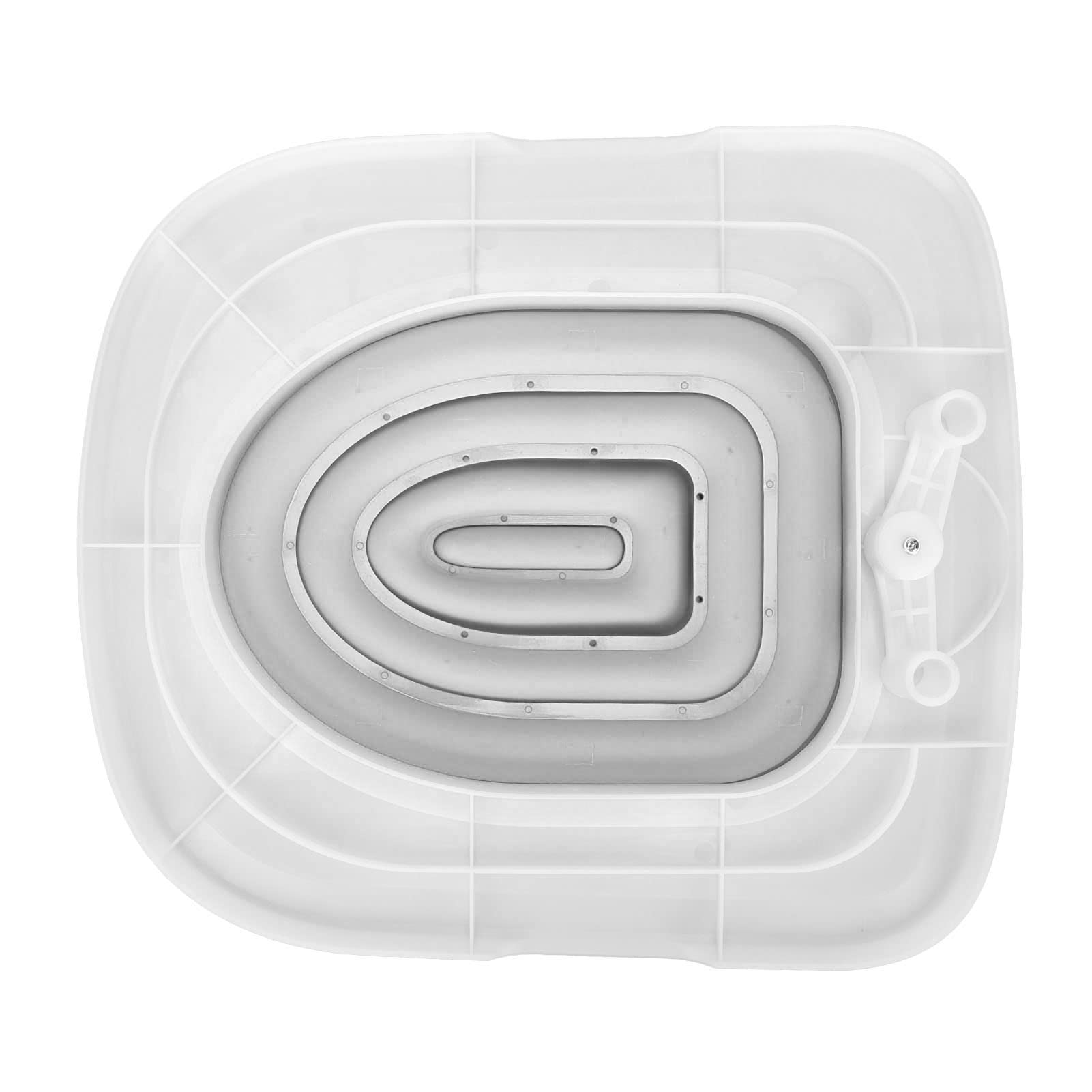 Eco-Friendly Cat Toilet Training Kit - Safe, Easy to Install & Reusable Litter Box Tray with Gray Inner Support (White) | Perfect for House Cleaning & Pet Potty Training