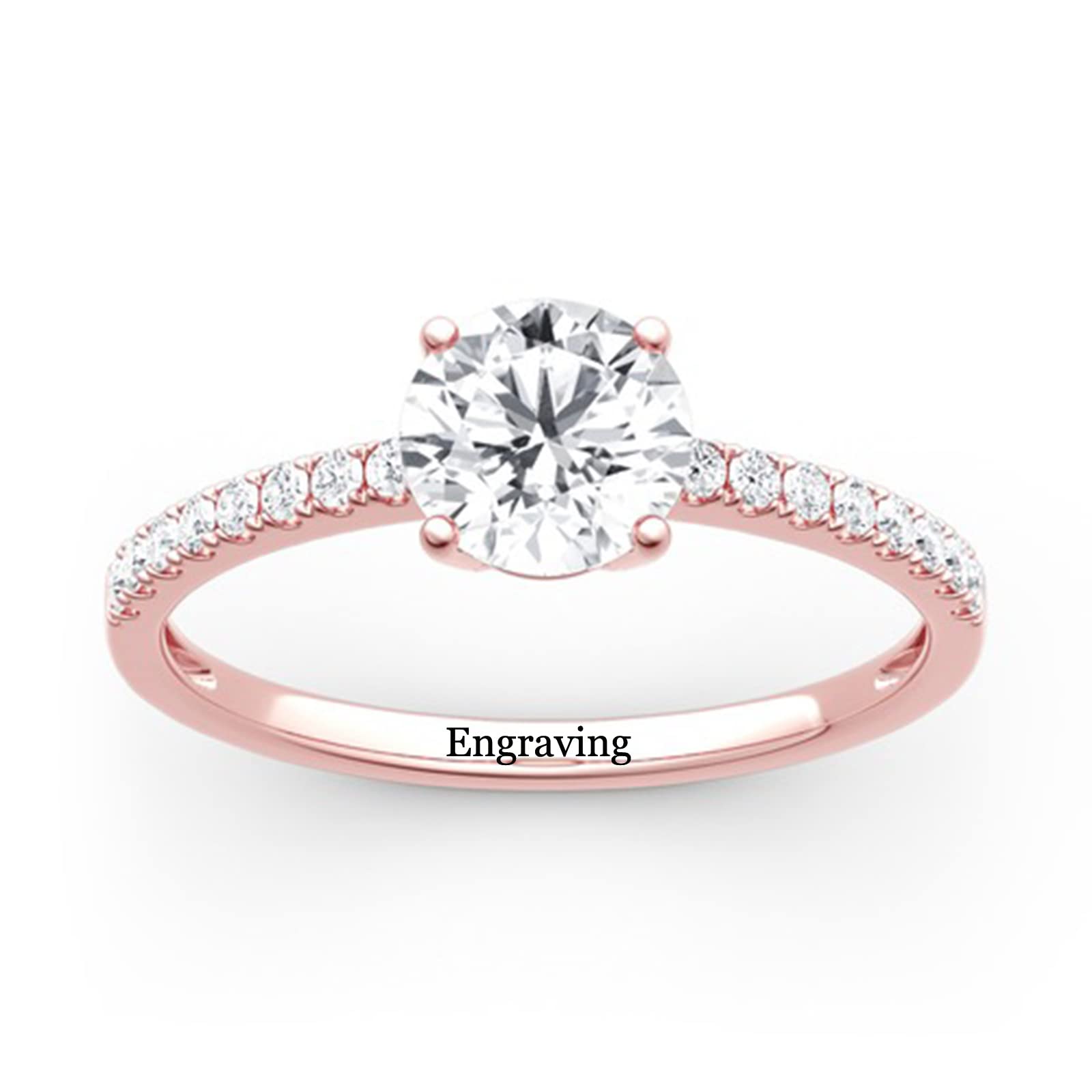 1 ct Moissanite Engagement Ring for Women - 925 Sterling Silver Personalized Wedding Band, Anniversary Gift for Her | Perfect for Proposals, Bridal Jewelry & Special Occasions