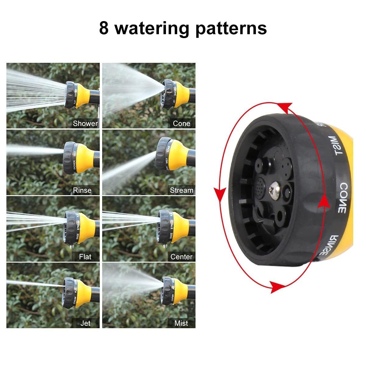 Kamirola 8-in-1 High Pressure Car Wash Foam Gun with Soap Sprayer - Garden Hose Nozzle & Foam Cannon for Lawn, Patio, Pet Bathing & Auto Detailing | Perfect for Home, Garage & Professional Car Wash Use